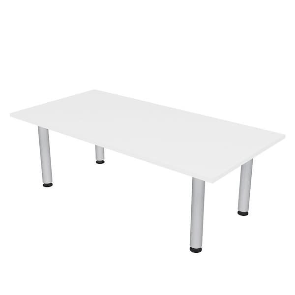 35.5 in W, 71.5 in L, 29 in H, Engineered Wood Top, White